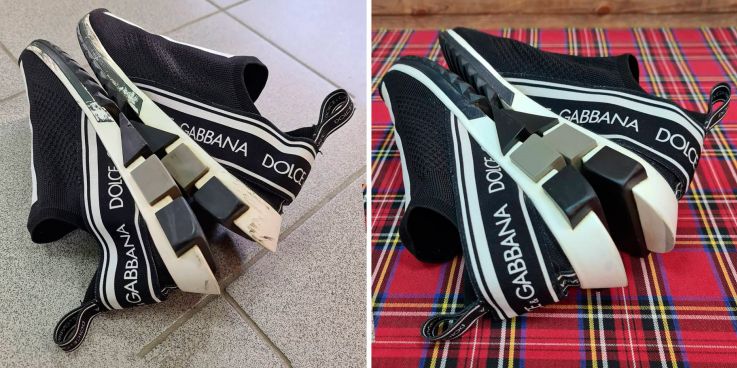 До и после: Чистка кроссовок